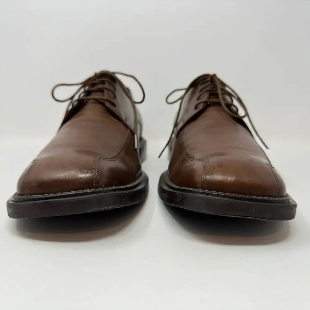Kenneth Cole Dress Shoes Mens 9.5 M Brown Leather Derby Lace Up Best in Shoe LE
